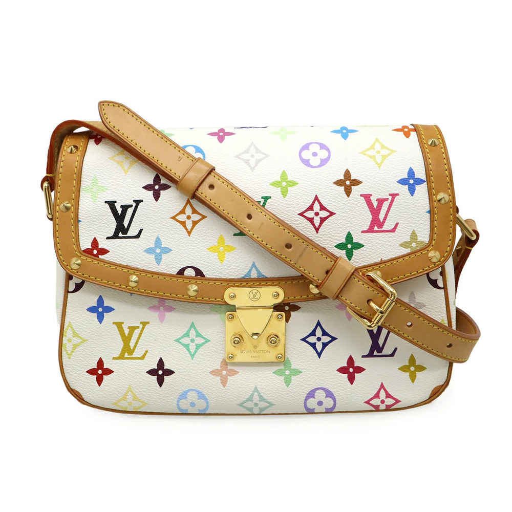 LOUIS VUITTON Monogram Multicolor Sologne Crossbody Bag Blanc White